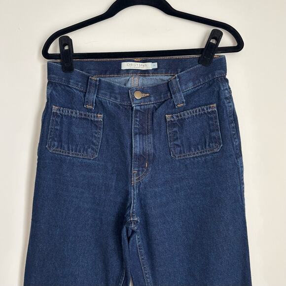 Christy Dawn The Lula Jeans High-Rise Bootcut Front Pockets Kick Flare Denim - Picture 3 of 7